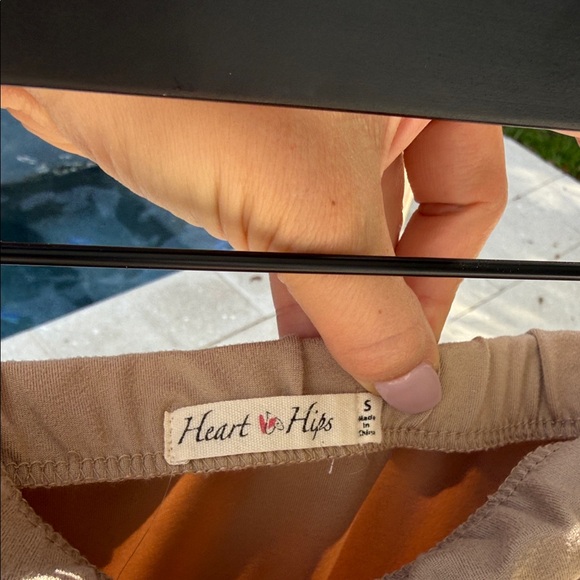 Neutral Tan Strapless Maxi Dress with Side Slit - Picture 6 of 6